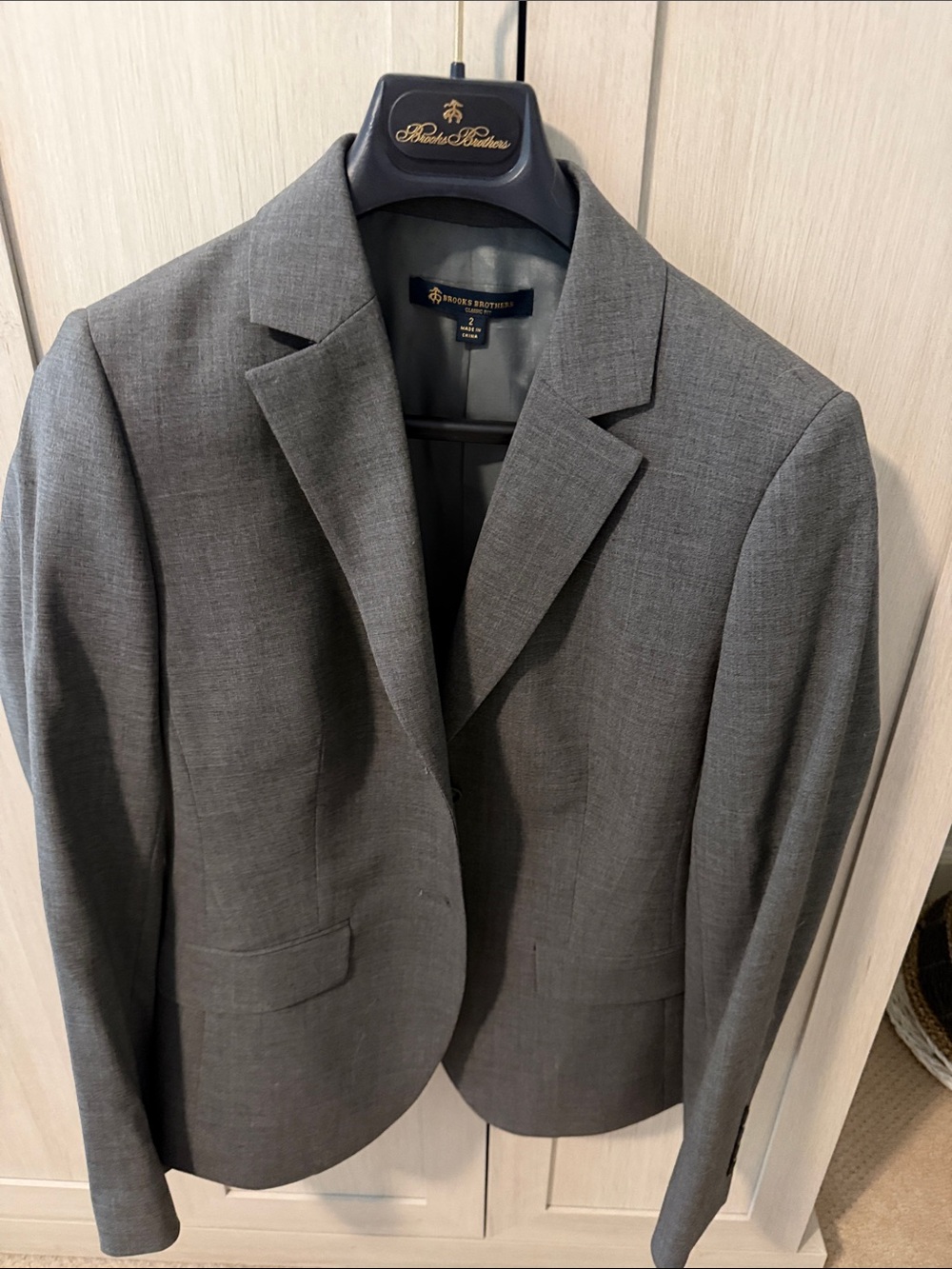 Brooks Brothers Charcoal Gray Women's Tailored Blazer